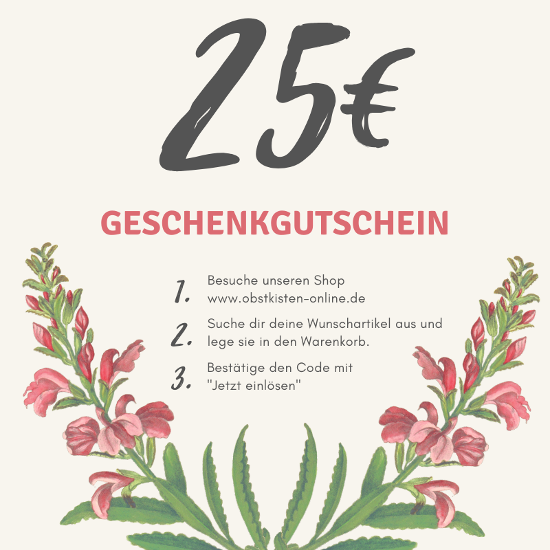Geschenk-Gutschein 25 €