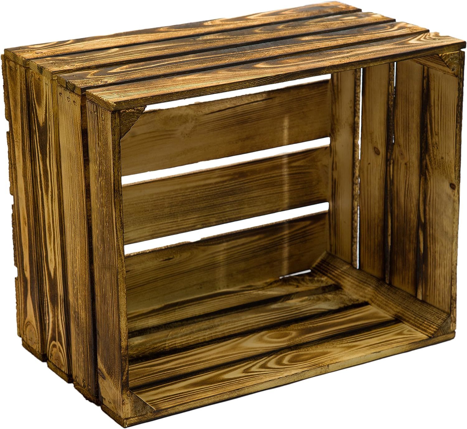 Geflammte gebrauchte Obstkiste ca 50x40x30cm