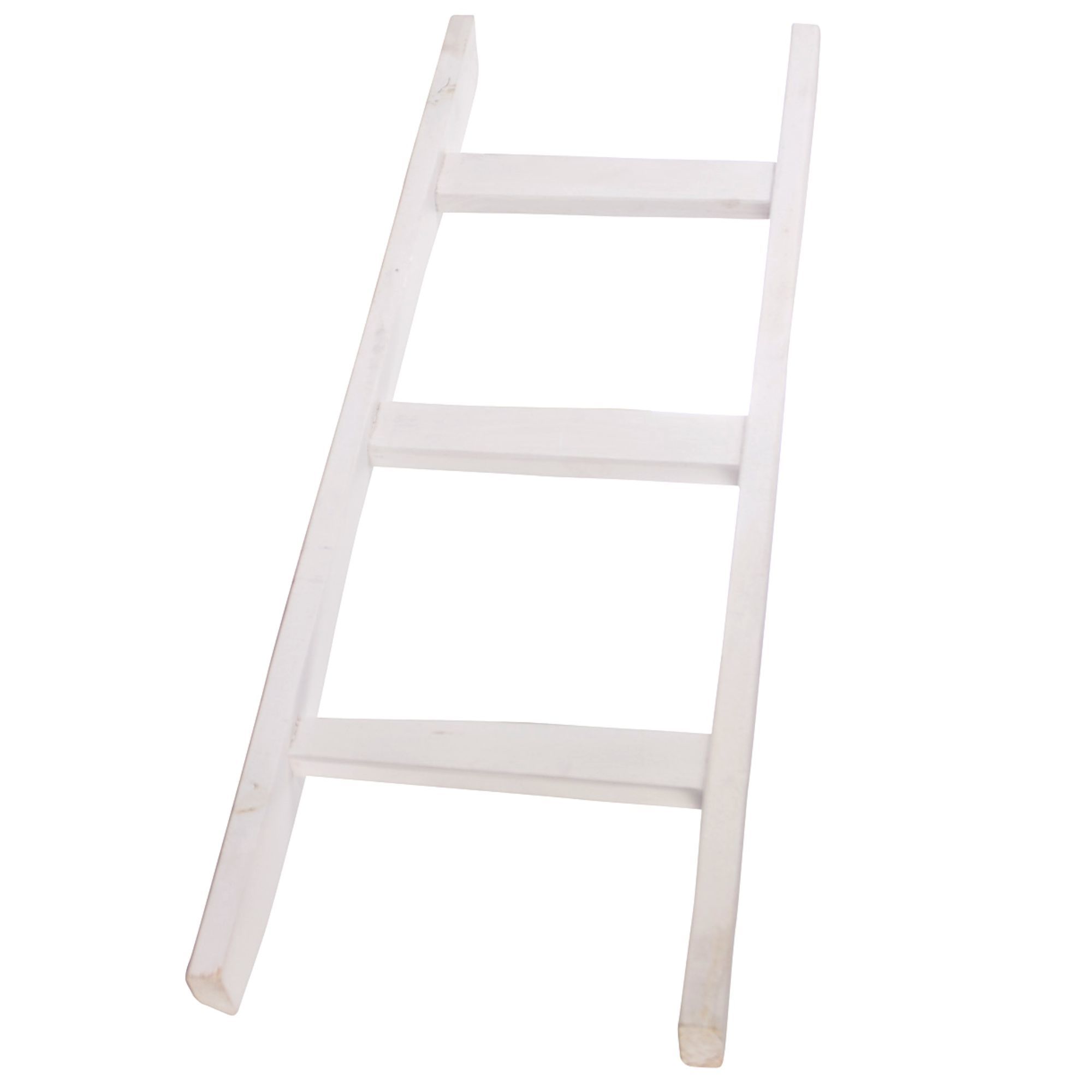 Neue weiße Holzleiter "Altländer Art" 100cm
