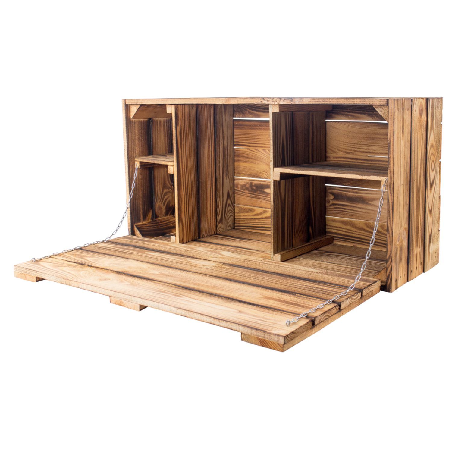 Geflammte Wand Hängebar mit Arbeitsplatte 81x41x31cm