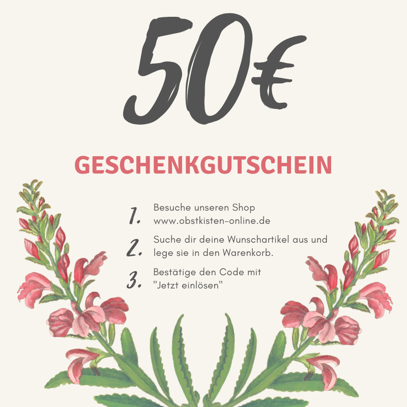 Geschenk-Gutschein 50 €