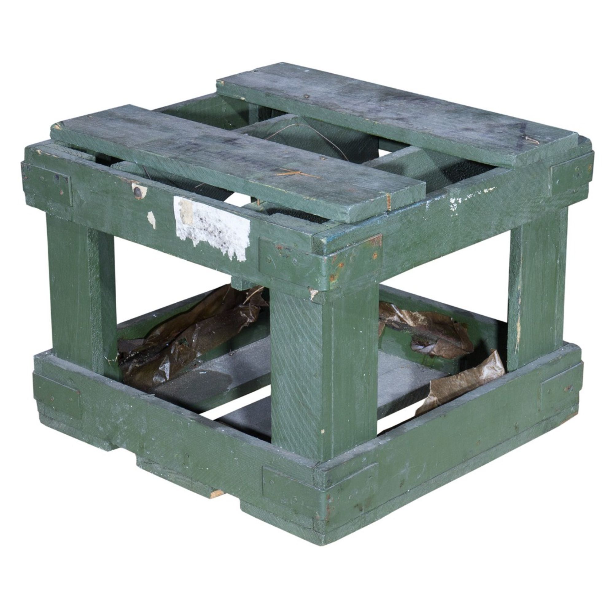 Kleine Munitionskiste "Würfel" in grüner optik 40x40cm gebraucht