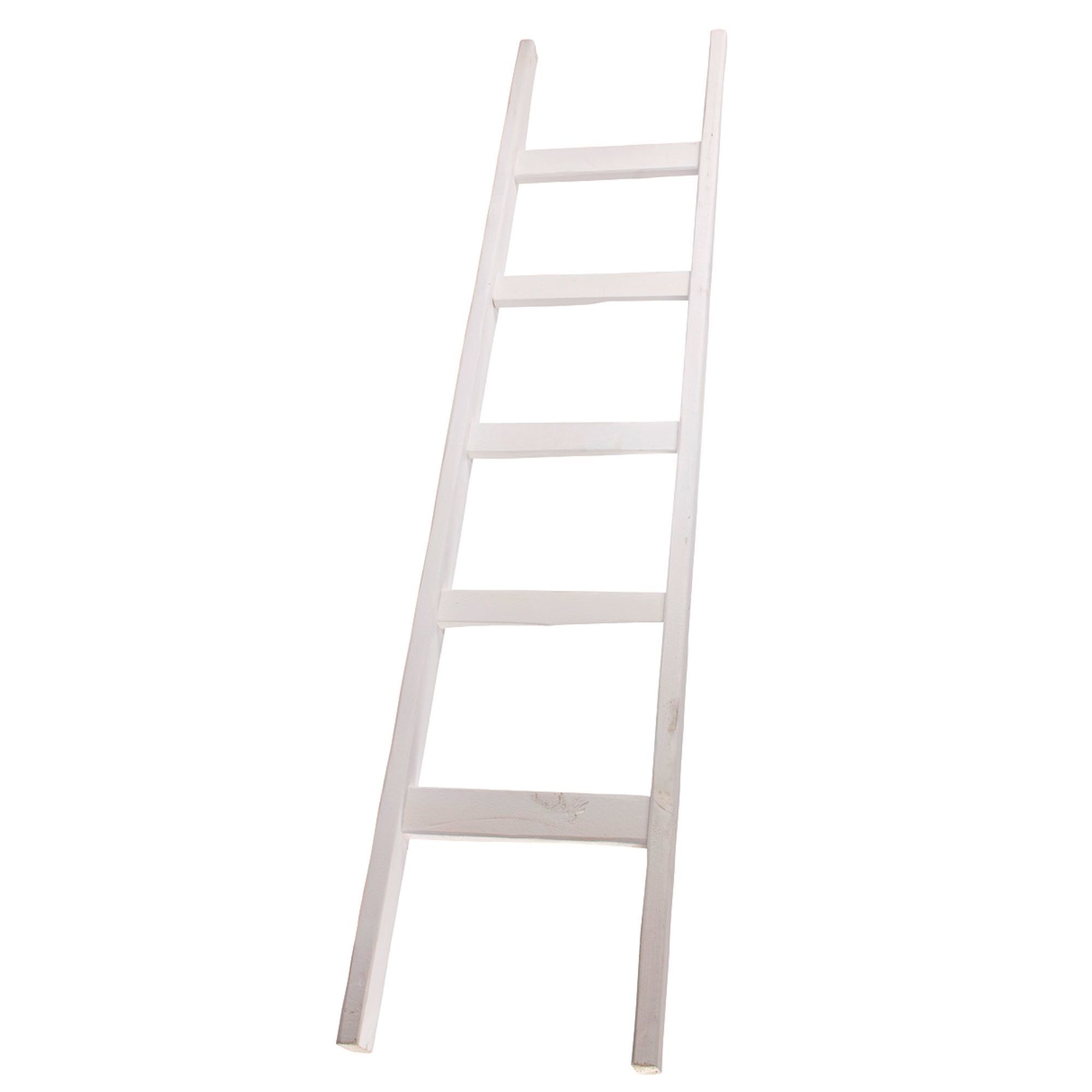 Neue weiße Holzleiter "Altländer Art" 165cm